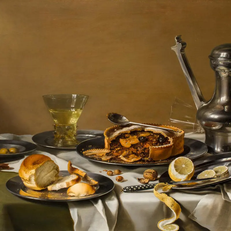 Still Life with Pie, Pewter Jug and Berkemeyer