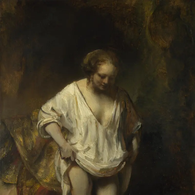 A Woman bathing in a Stream (Hendrickje Stoffels?)