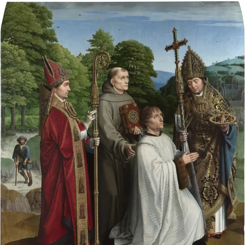 Canon Bernardijn Salviati and Three Saints
