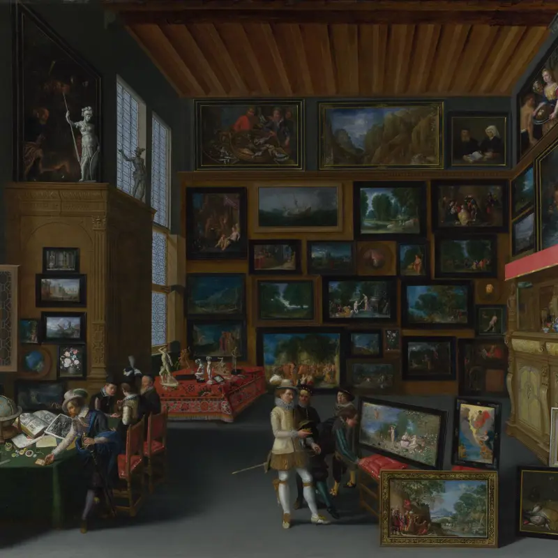 Cognoscenti in a Room hung with Pictures