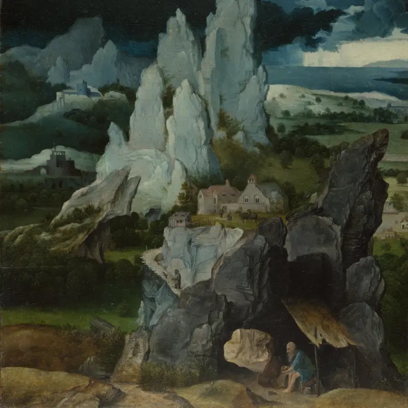 Saint Jerome in a Rocky Landscape