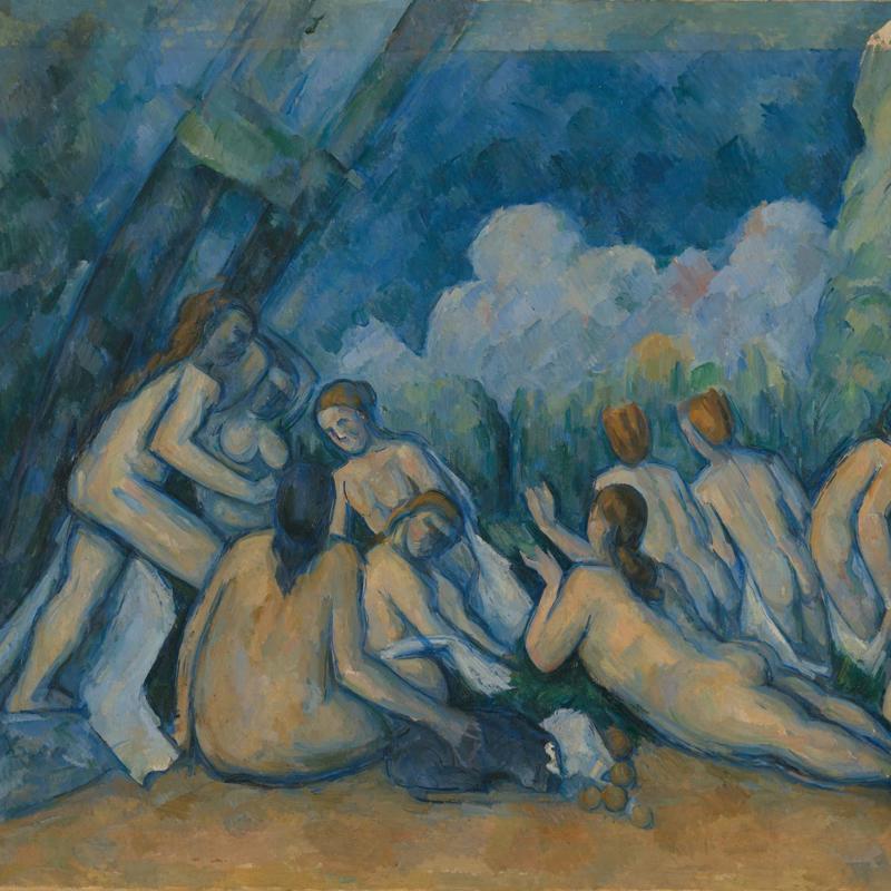 Why did Cezanne change his mind when painting ‘Bathers’?