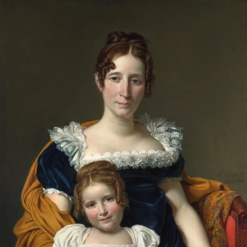 Portrait of the Comtesse Vilain XIIII and her Daughter