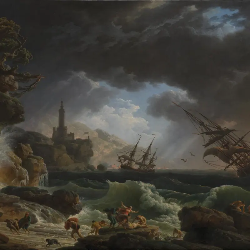 A Shipwreck in Stormy Seas